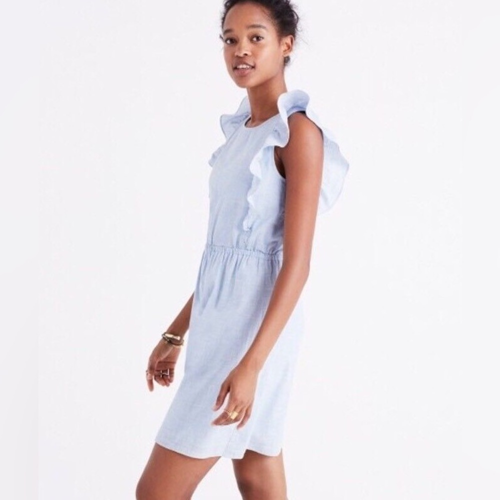 Madewell Bellflower ruffle dress size 6